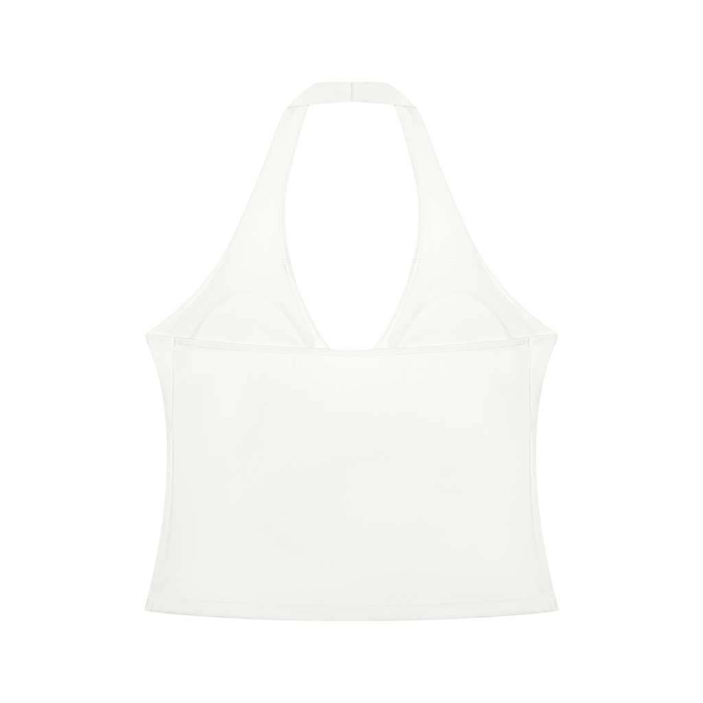 DeLuX Women’s Ruched Halter Yoga Tank Top