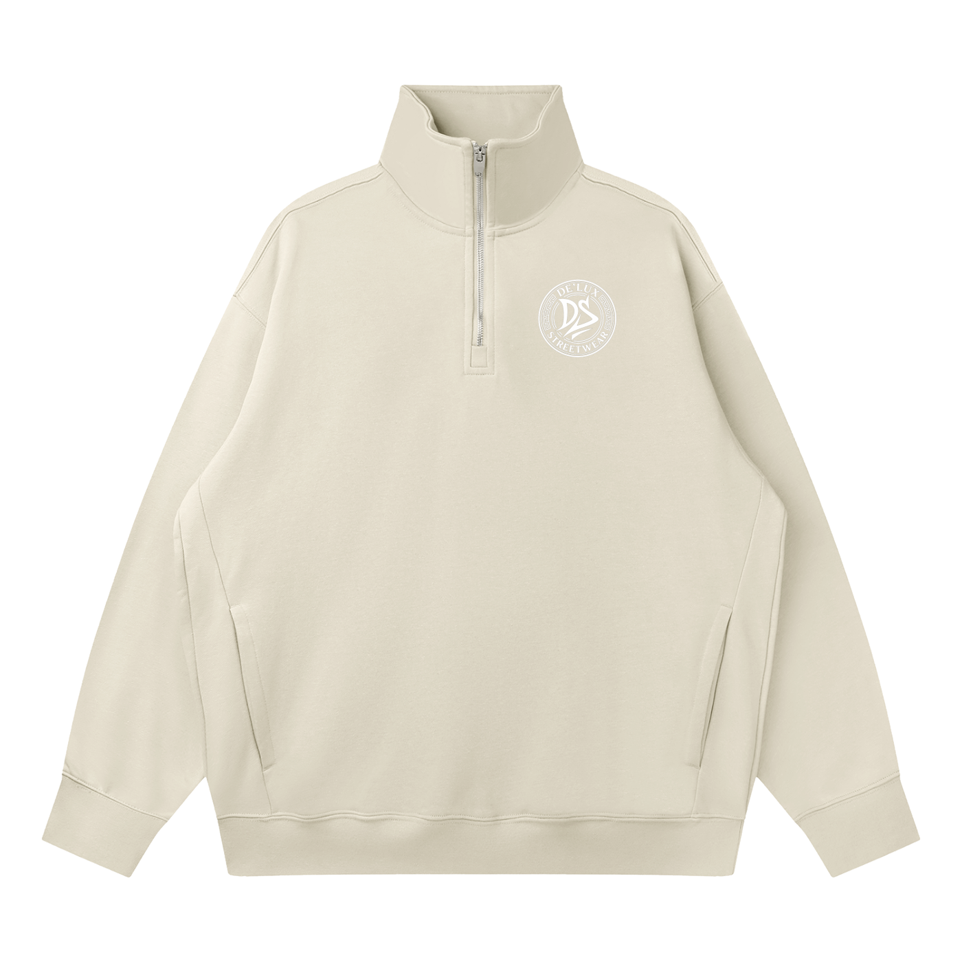 DeLuX Quarter-Zip Drop Shoulder Sweatshirt