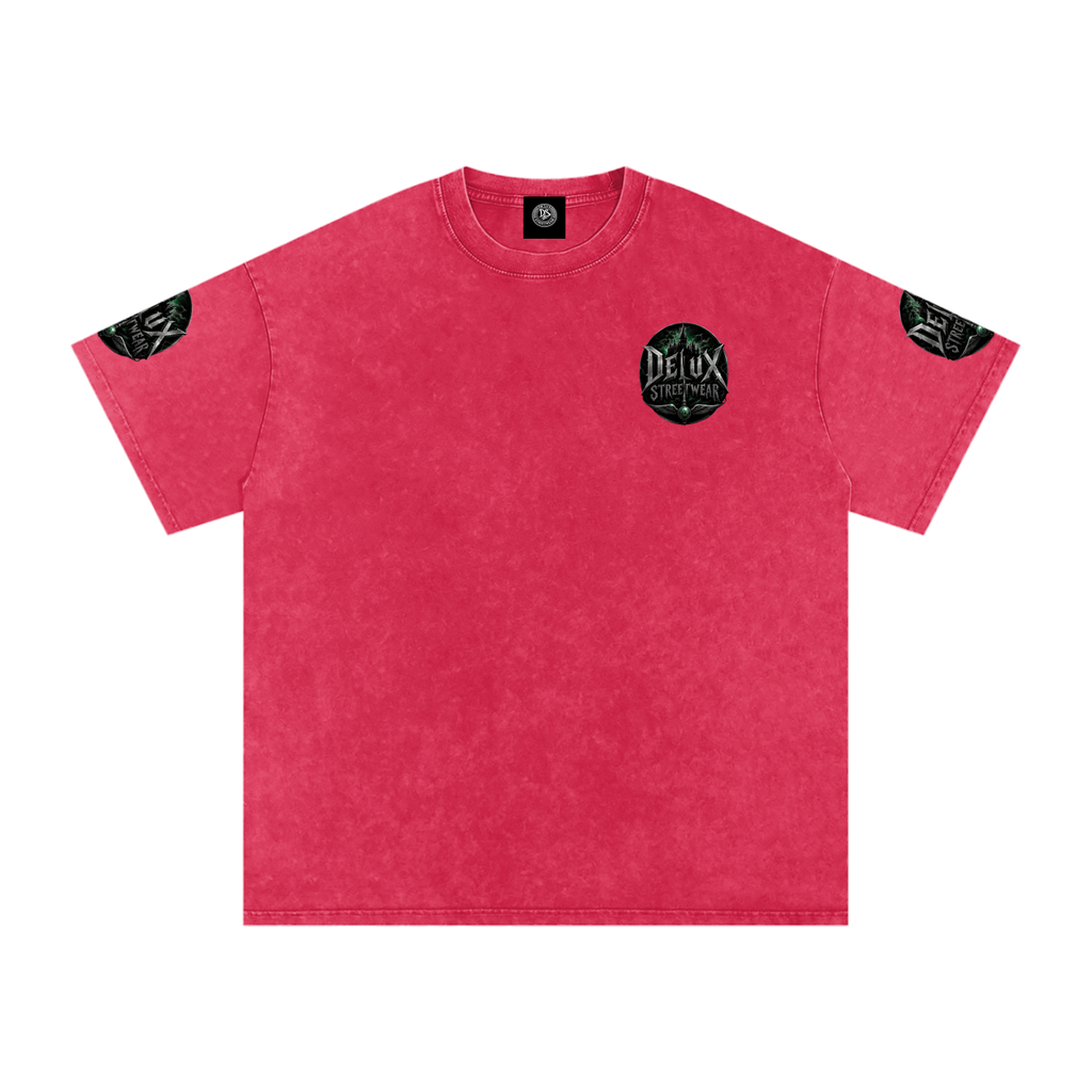 DeLuX Midnight Snow Washed Oversized Cotton T-Shirt