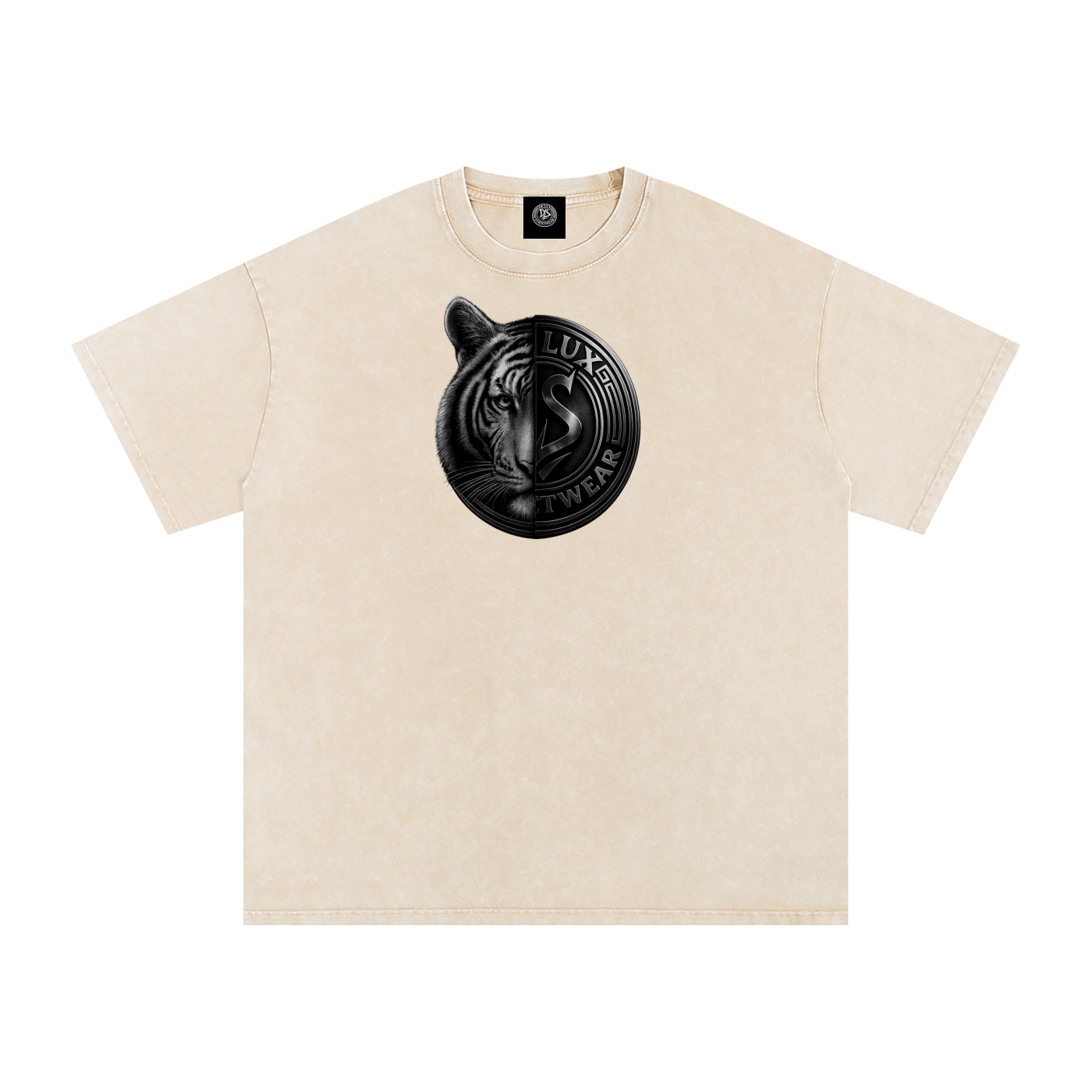 DeLuX Solitary Snow Washed Oversized Cotton T-Shirt