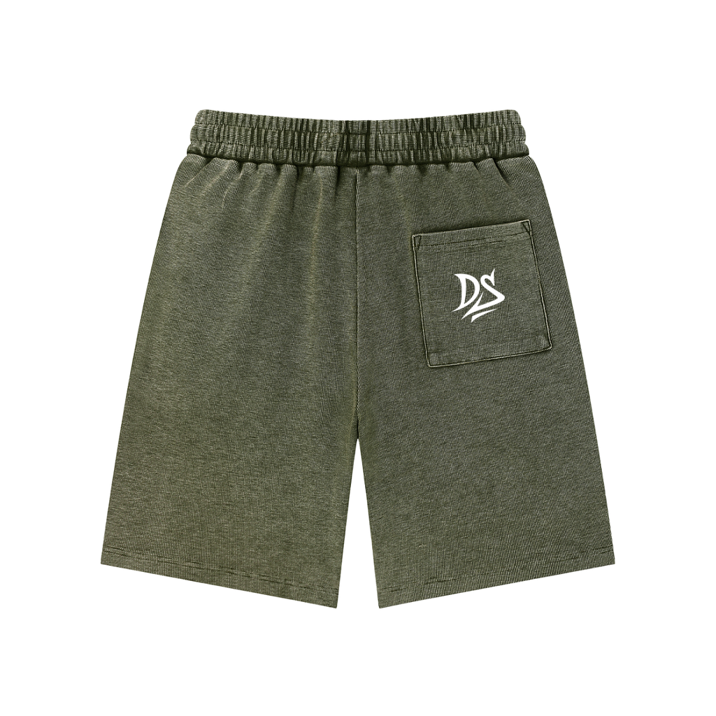 Mineral Wash Waffle Knit Shorts