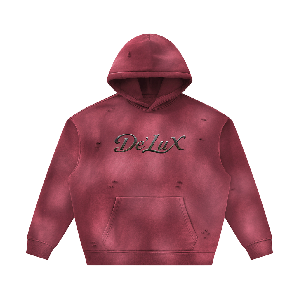 DeLuX Sunfade Frayed Fleece Hoodie