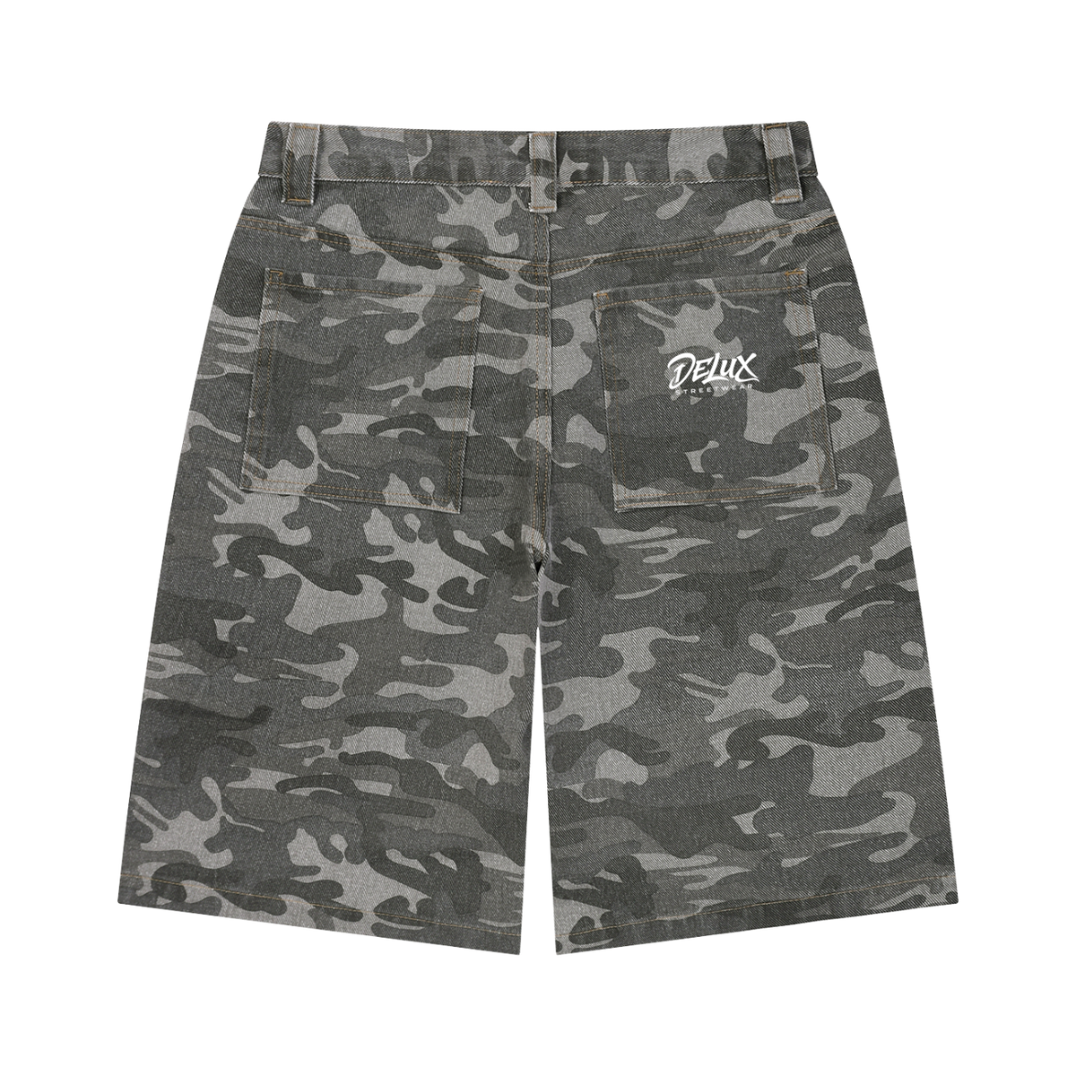DeLuX Men's Wide Leg Camo Shorts
