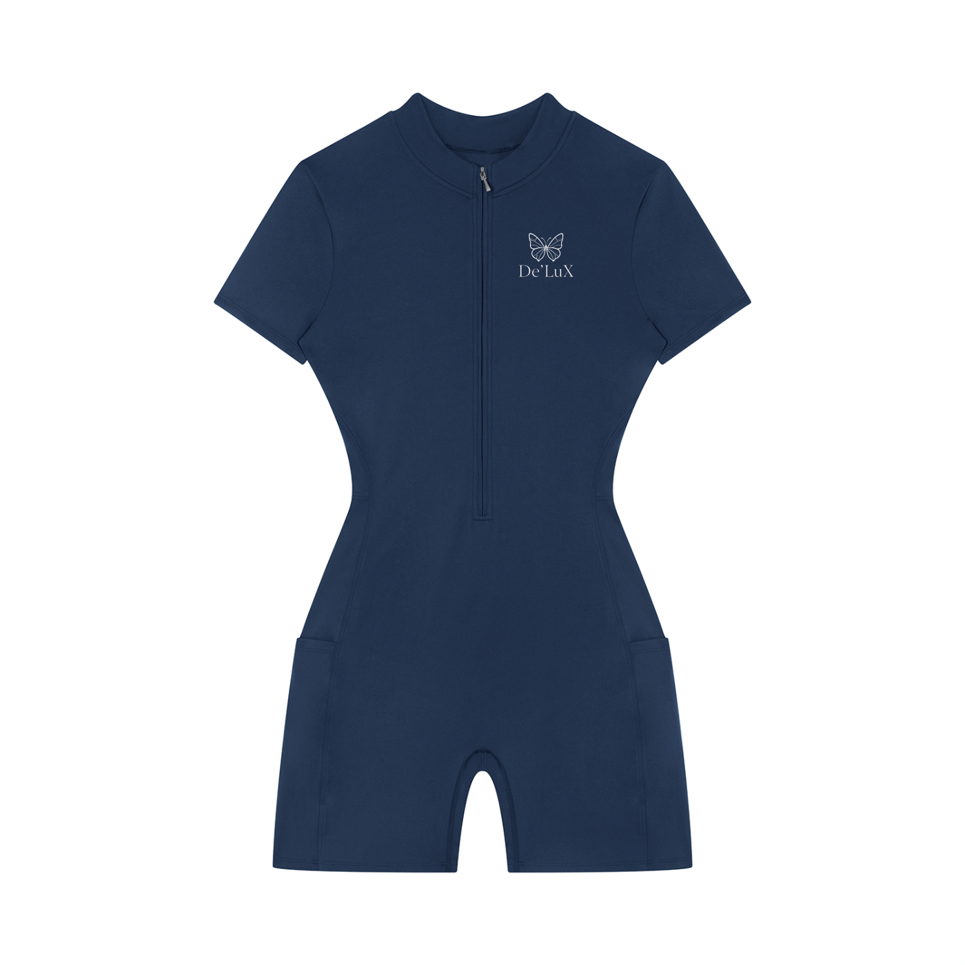 Women's Quarter-Zip Short Sleeve Romper