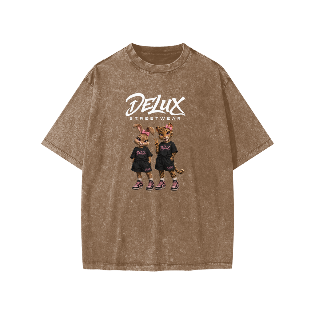 DeLuX Cartoon Snow Washed Kids' T-Shirt