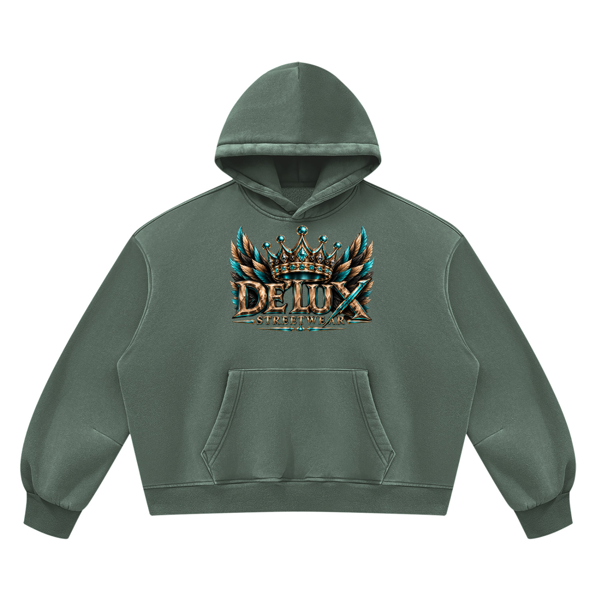 DeLuX  Boxy Fleece Hoodie