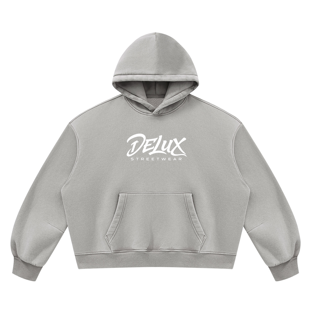 DeLuX  Vintage Wash Boxy Fleece Hoodie