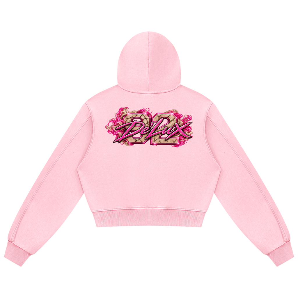 DeLuX Women's Mineral Wash Full Zip Hoodie