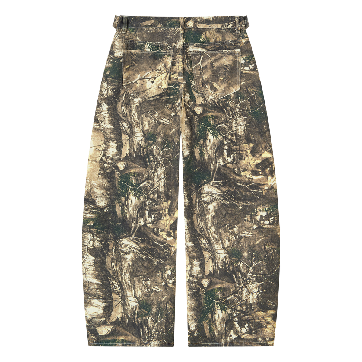 DeLuX Men's Tree Camo Barrel Leg Pants
