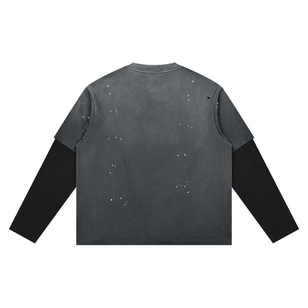 DeLuX Vintage Wash Distressed Layer T-Shirt
