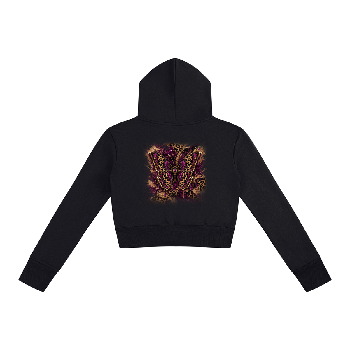 DeLuX Women’s Slim Crop Full Zip Hoodie