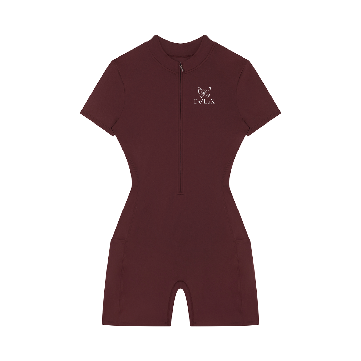 Women's Quarter-Zip Short Sleeve Romper