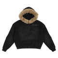 KING Sun Fade Boxy Detachable Fur Hoodie