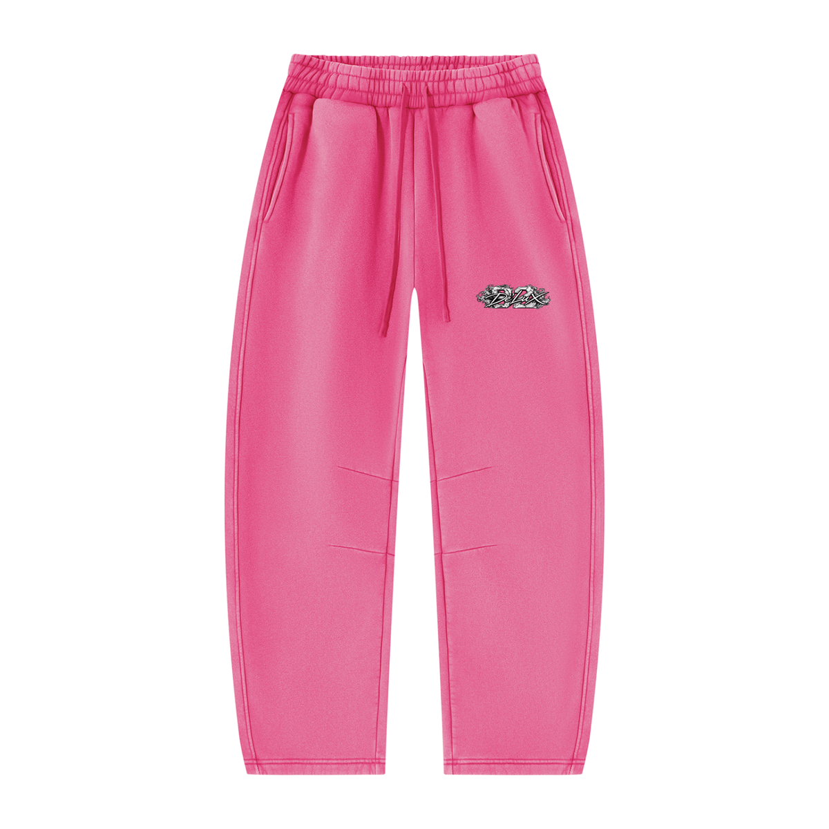 DeLuX Vintage Wash Barrel Leg Fleece Sweatpants