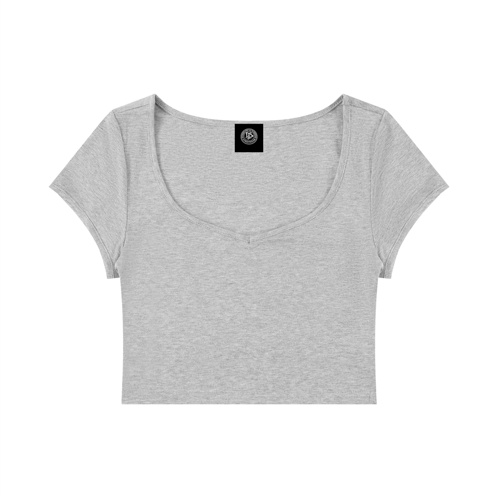 DeLuX Women's Slim Cap Sleeve Crop T-Shirt
