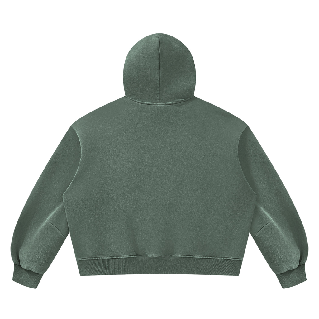 DeLuX  Vintage Wash Boxy Fleece Hoodie
