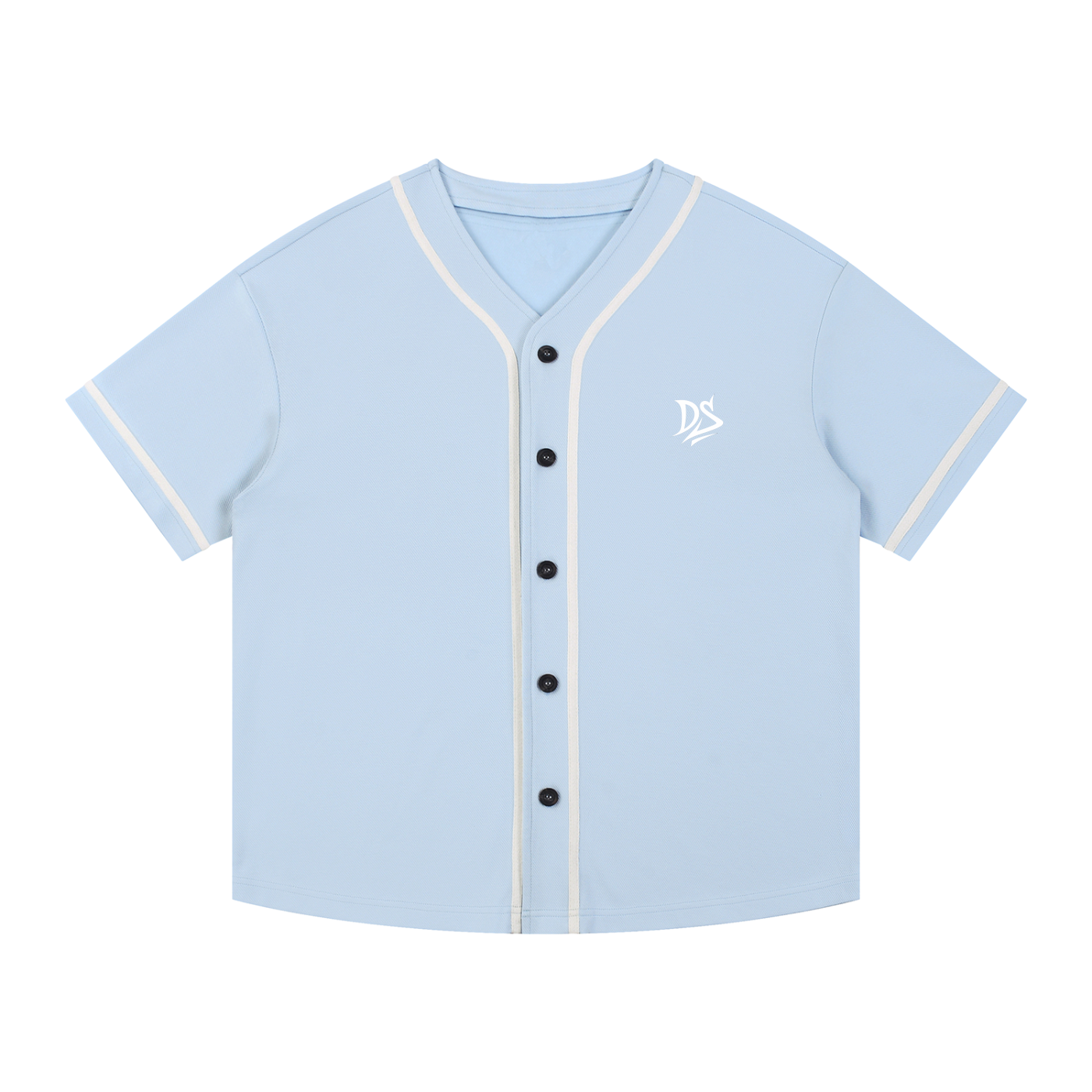 Contrast Piped Button-Up Jersey