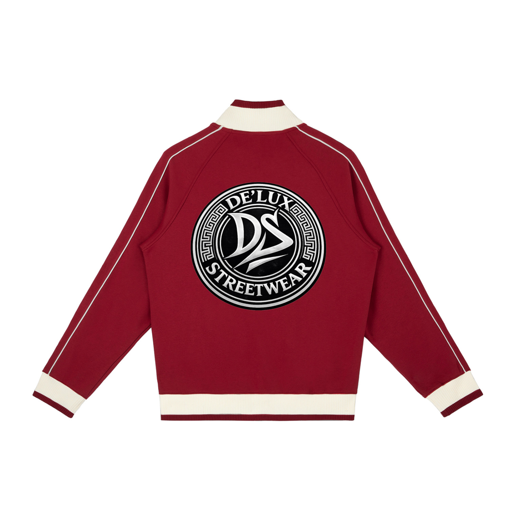 Color Block Raglan Sleeve Zip Track Jacket