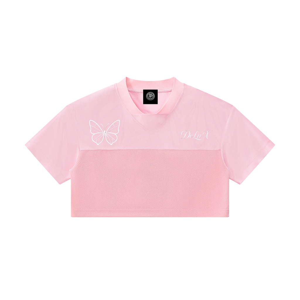 Women’s Cropped Paneled V-Neck Jersey