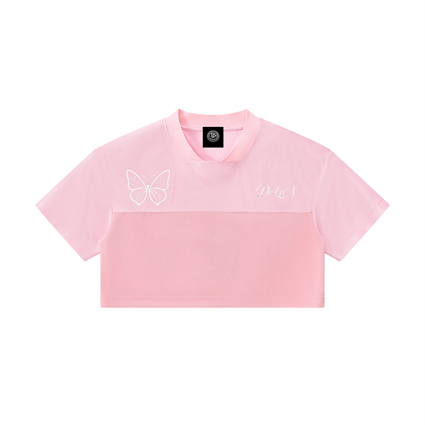 Women’s Cropped Paneled V-Neck Jersey