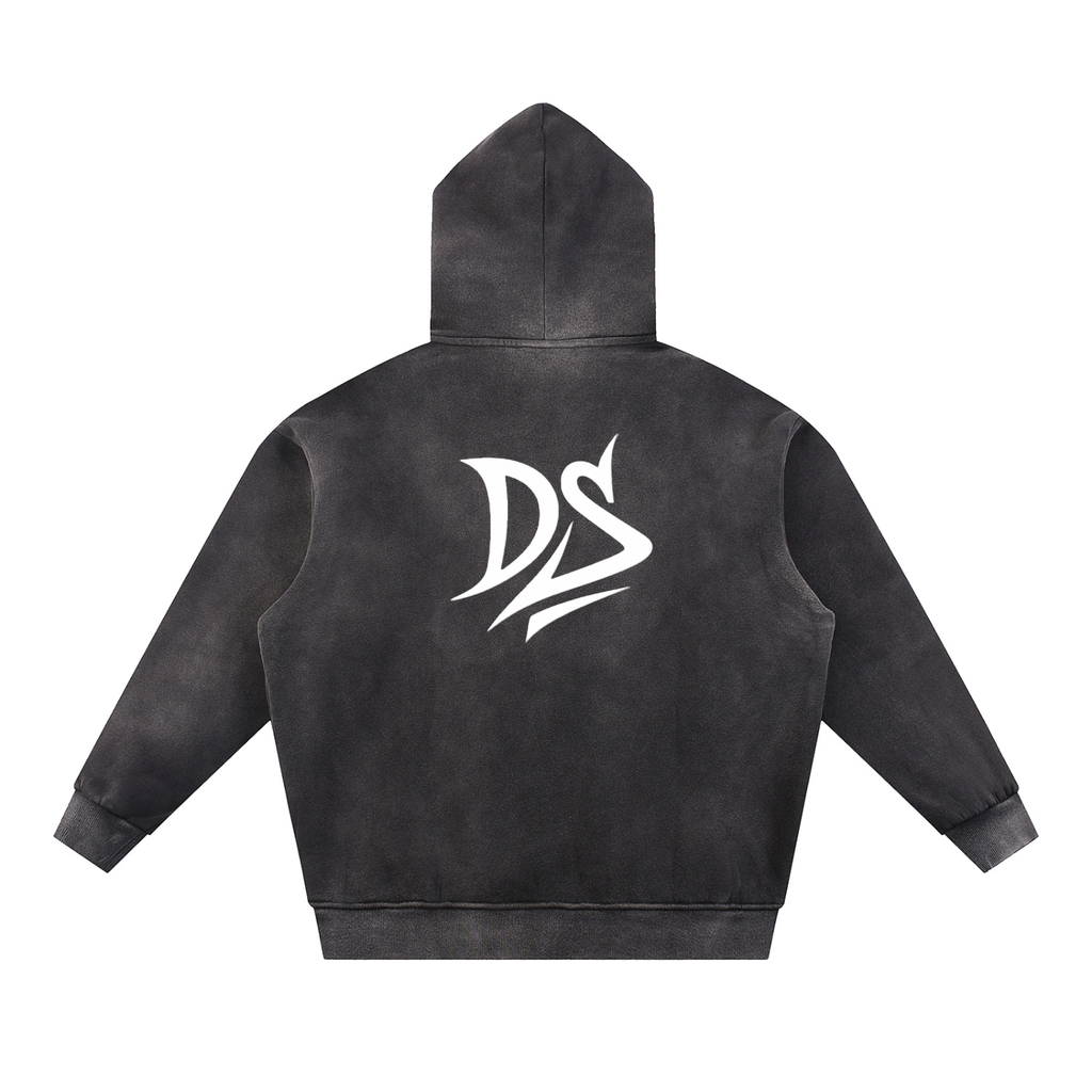 Sun Fade Contrast Tape Fleece Hoodie