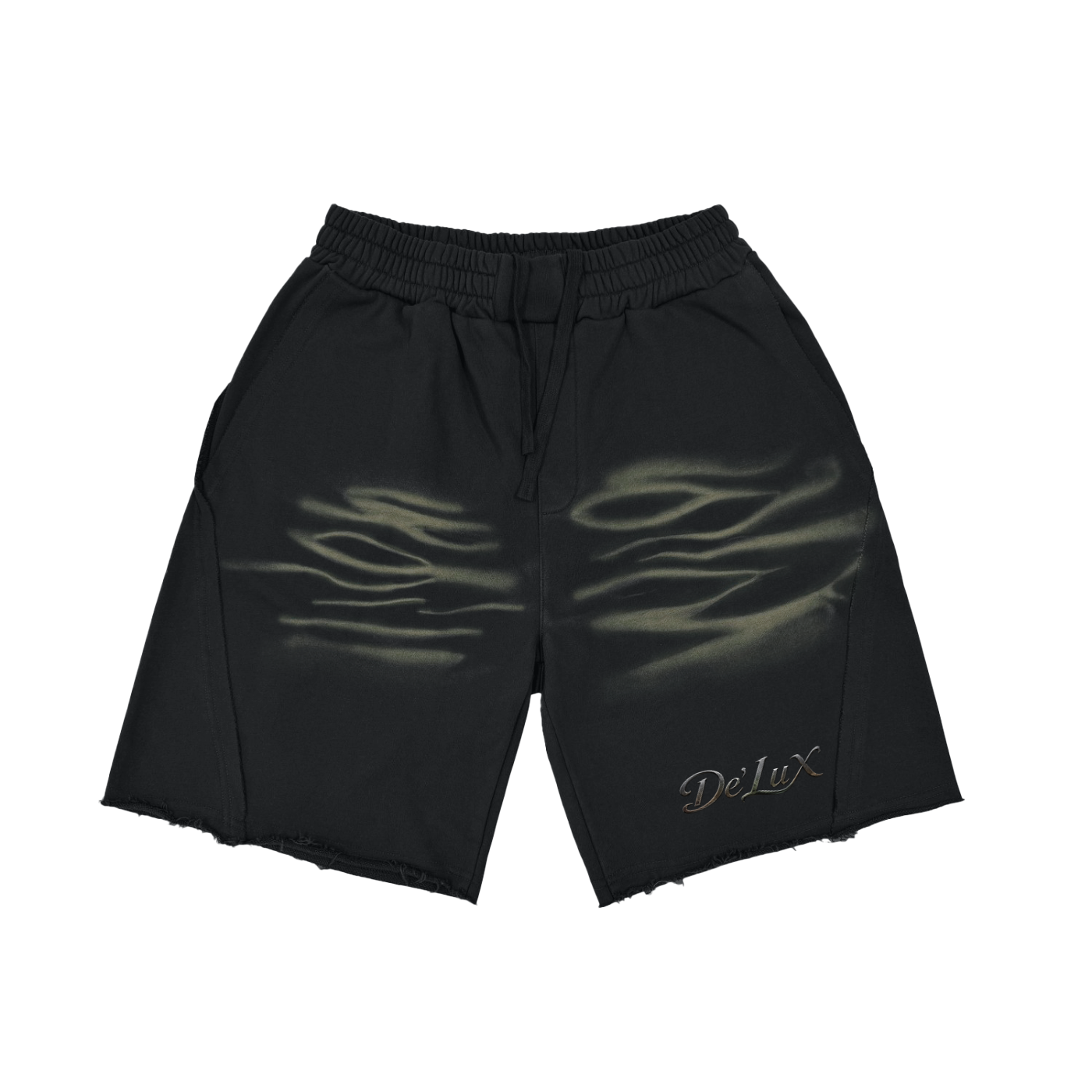 Vintage Washed Panther Stripes Short Pants