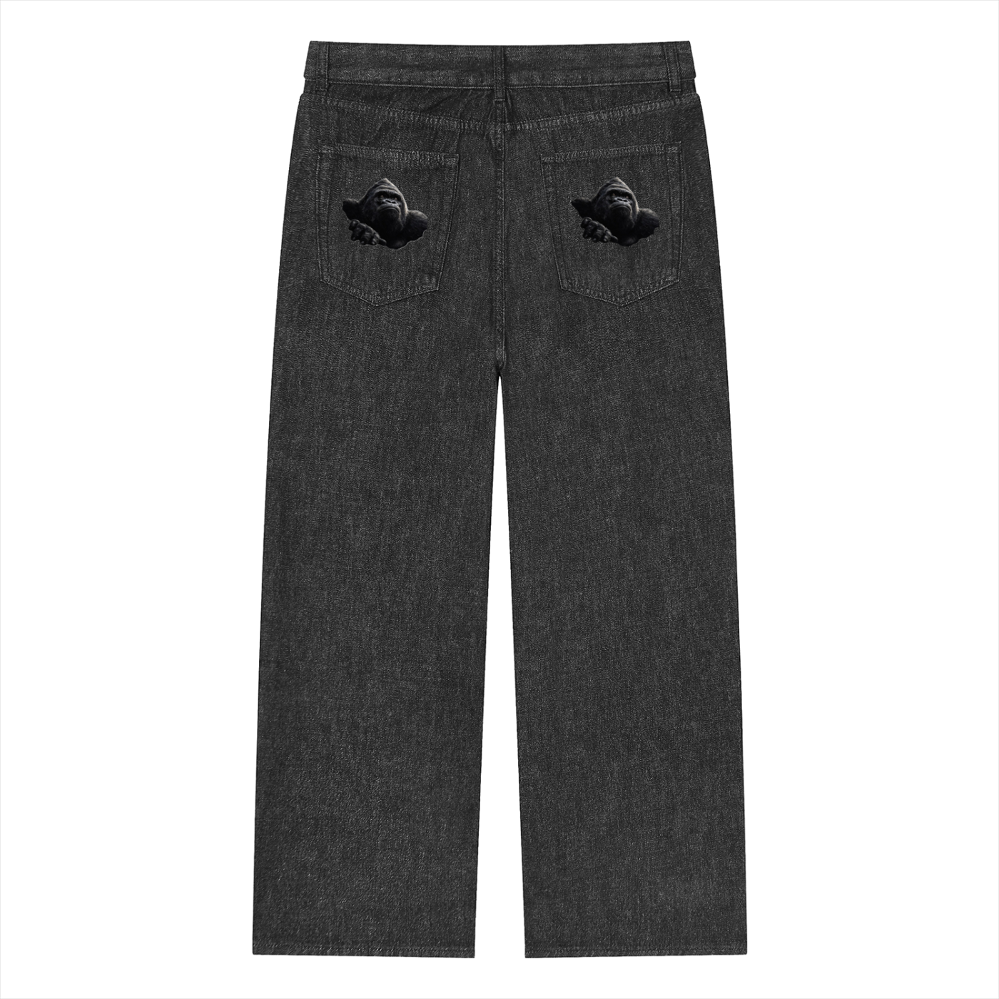Unisex Vintage Wash Straight Leg Jeans