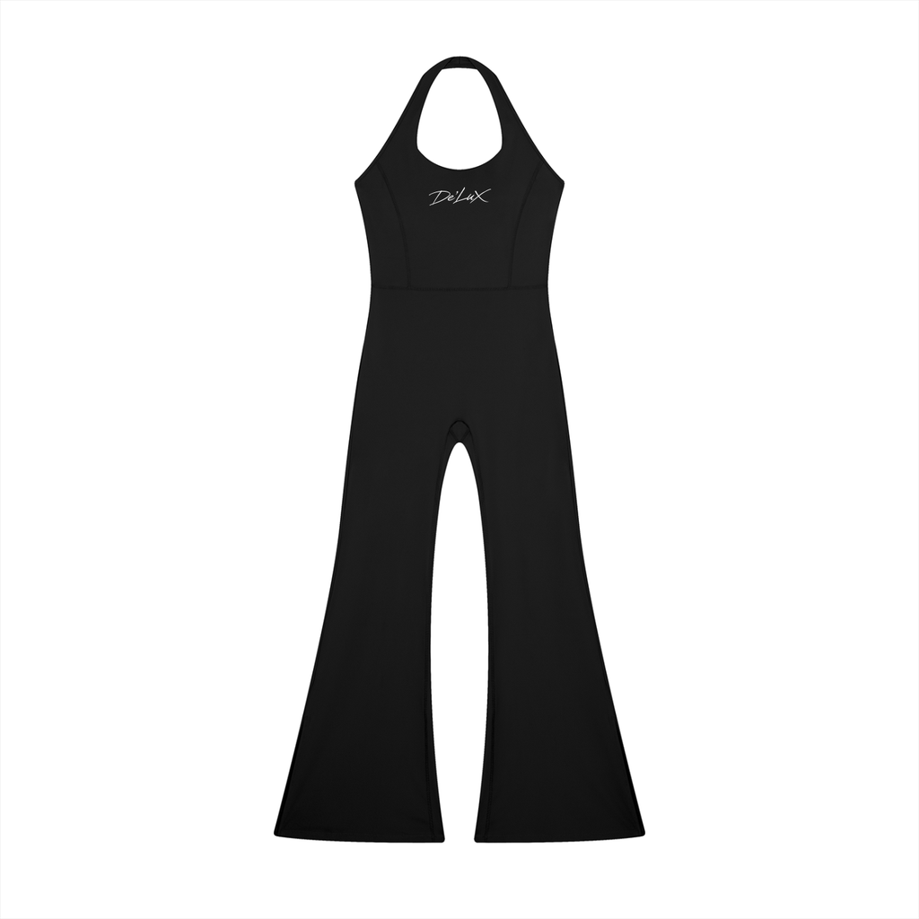 DeLuX Women’s Halter Flared Jumpsuit