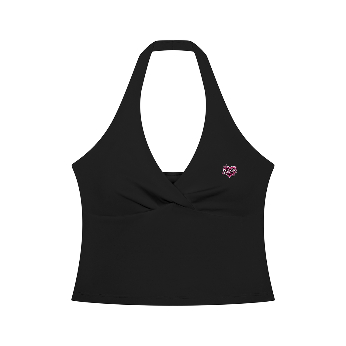 DeLuX Women’s Ruched Halter Yoga Tank Top