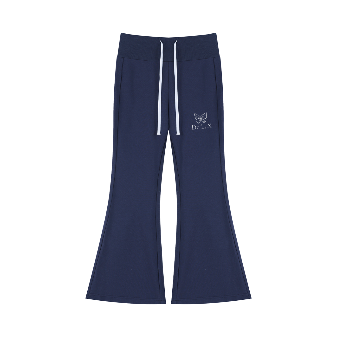 DeLuX Women's Drawstring Flared Leg Pants