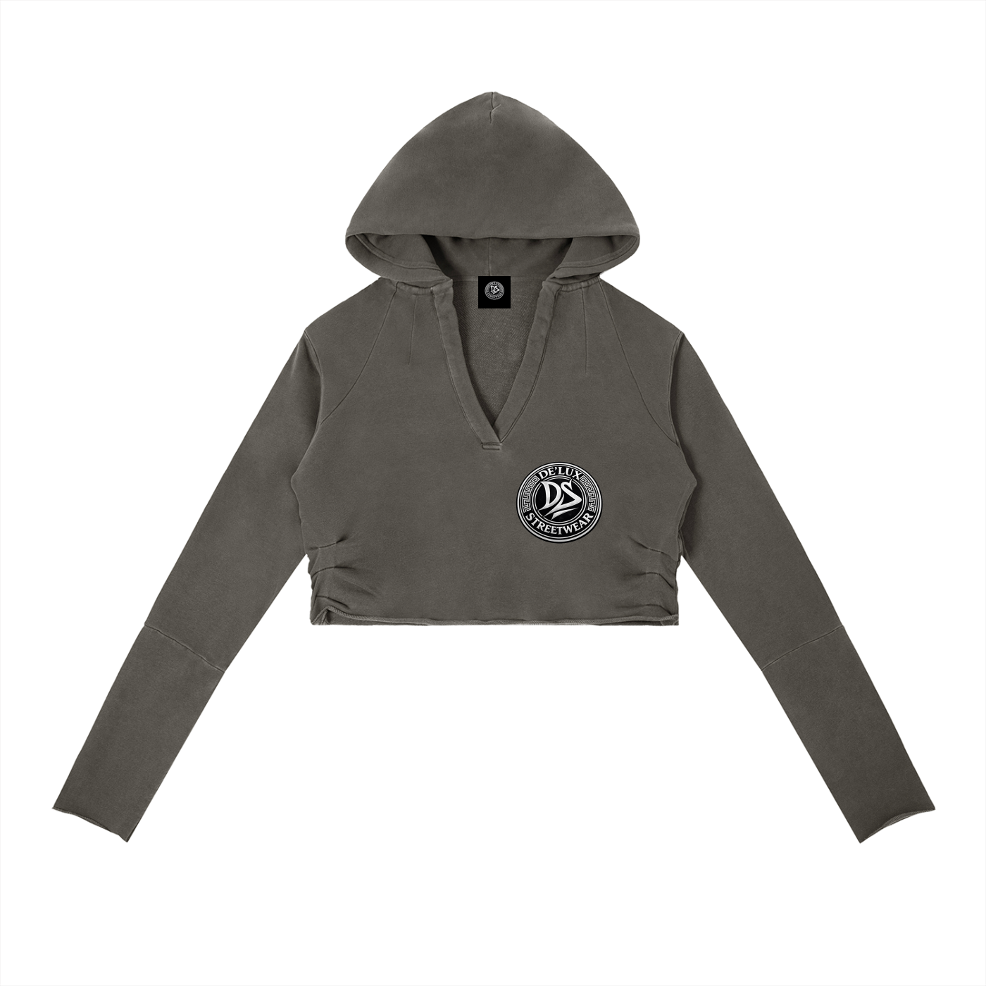 Vintage Washed Raw Edge Hoodie
