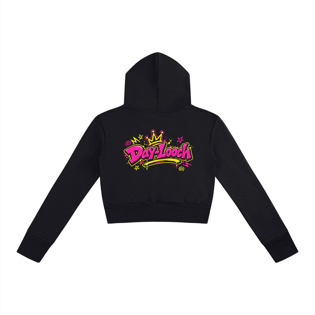 DeLuX Women’s Slim Crop Full Zip Hoodie