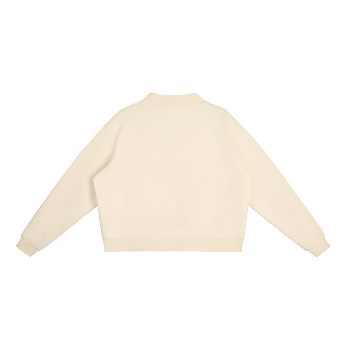DeLuX Butterfly Essential Fleece Mock-Neck Crew Sweatshirt