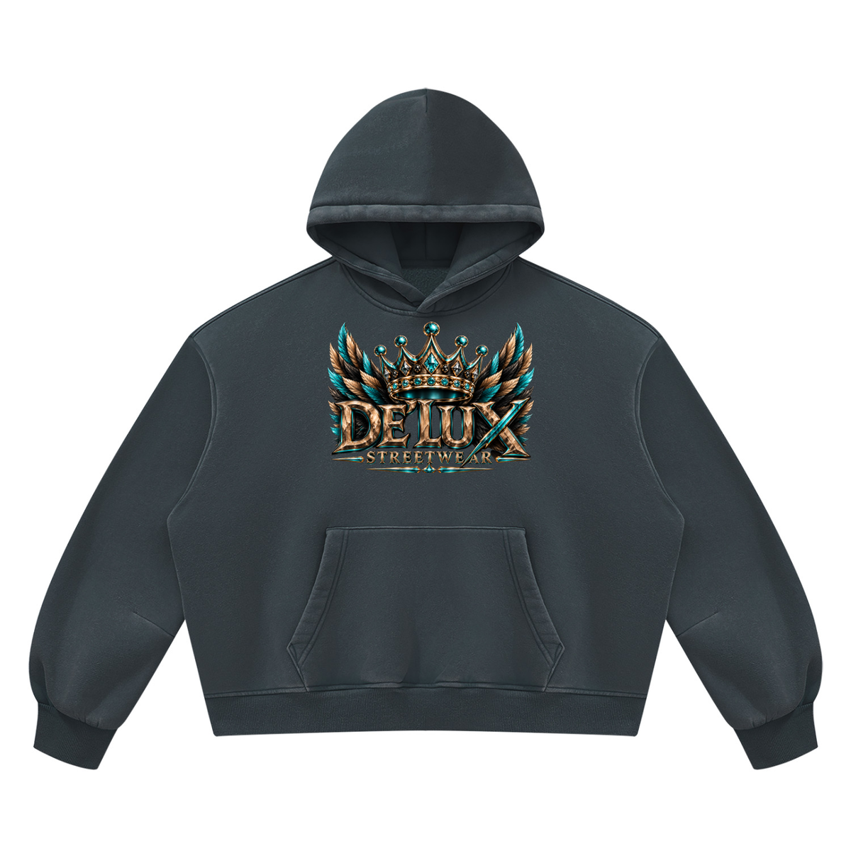 DeLuX  Boxy Fleece Hoodie