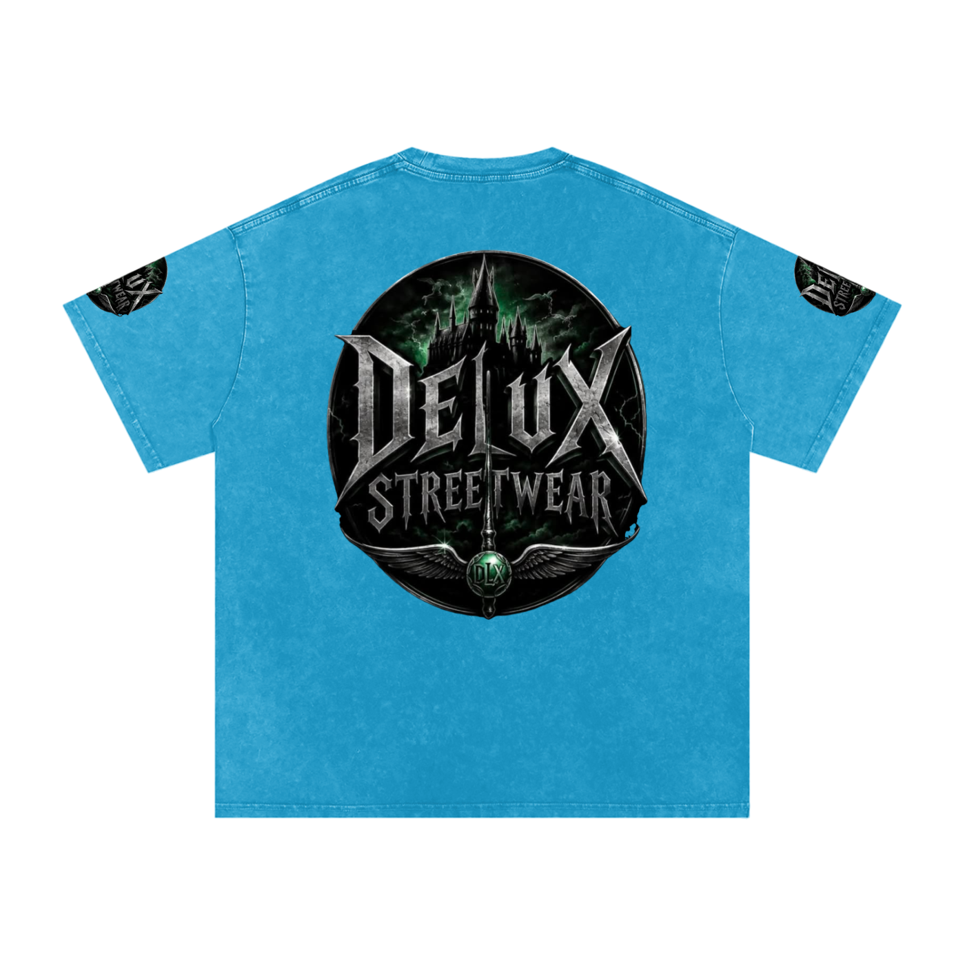 DeLuX Midnight Snow Washed Oversized Cotton T-Shirt