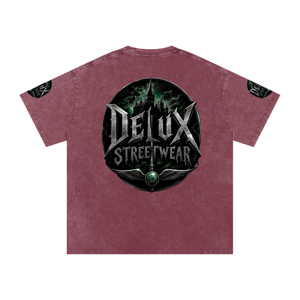 DeLuX Midnight Snow Washed Oversized Cotton T-Shirt