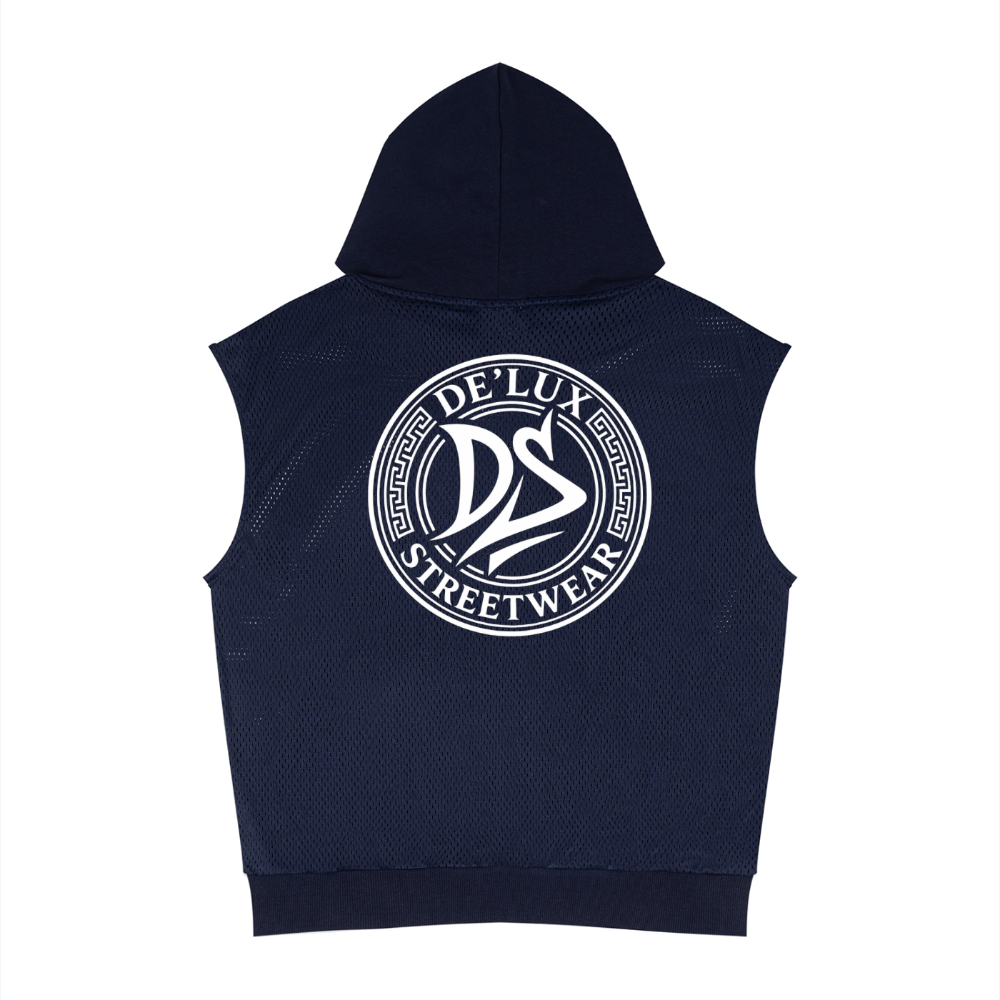 DeLuX  Panel Mesh Sleeveless Hoodie
