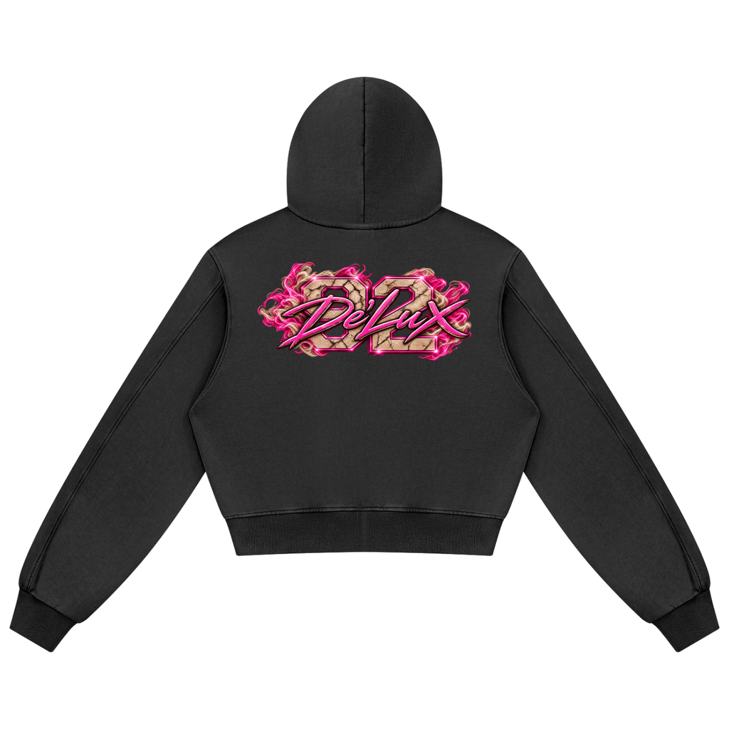 DeLuX Women's Mineral Wash Full Zip Hoodie
