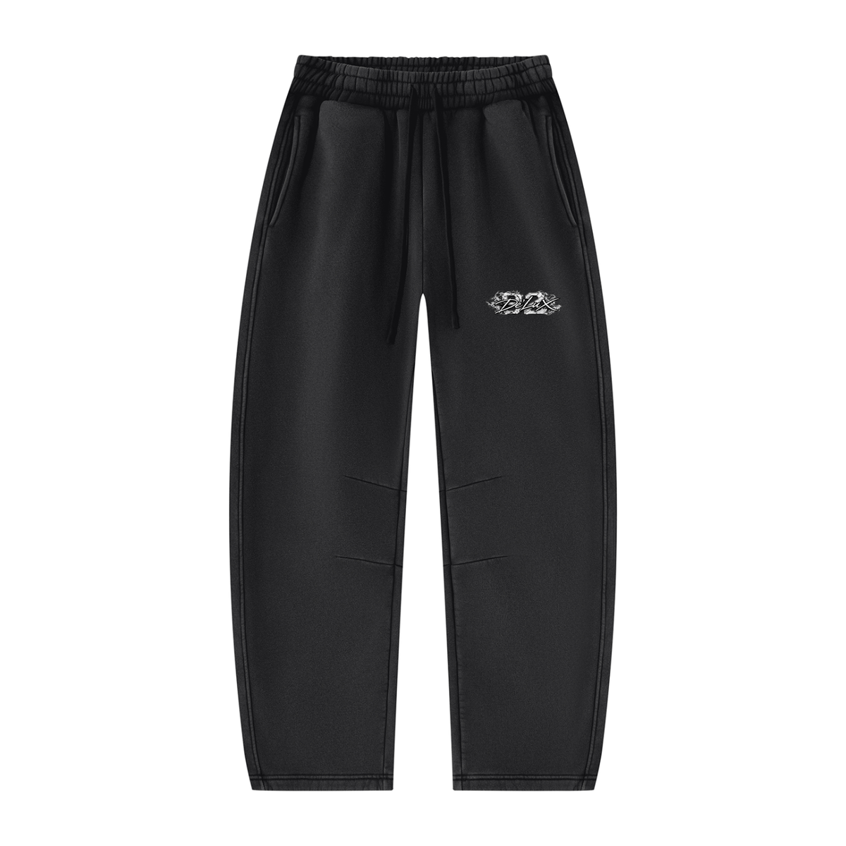 DeLuX Vintage Wash Barrel Leg Fleece Sweatpants