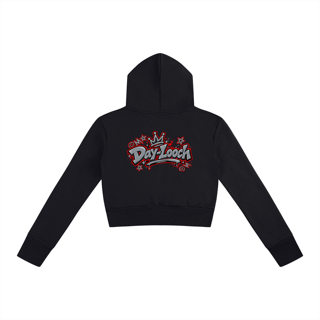 DeLuX Women’s Slim Crop Full Zip Hoodie