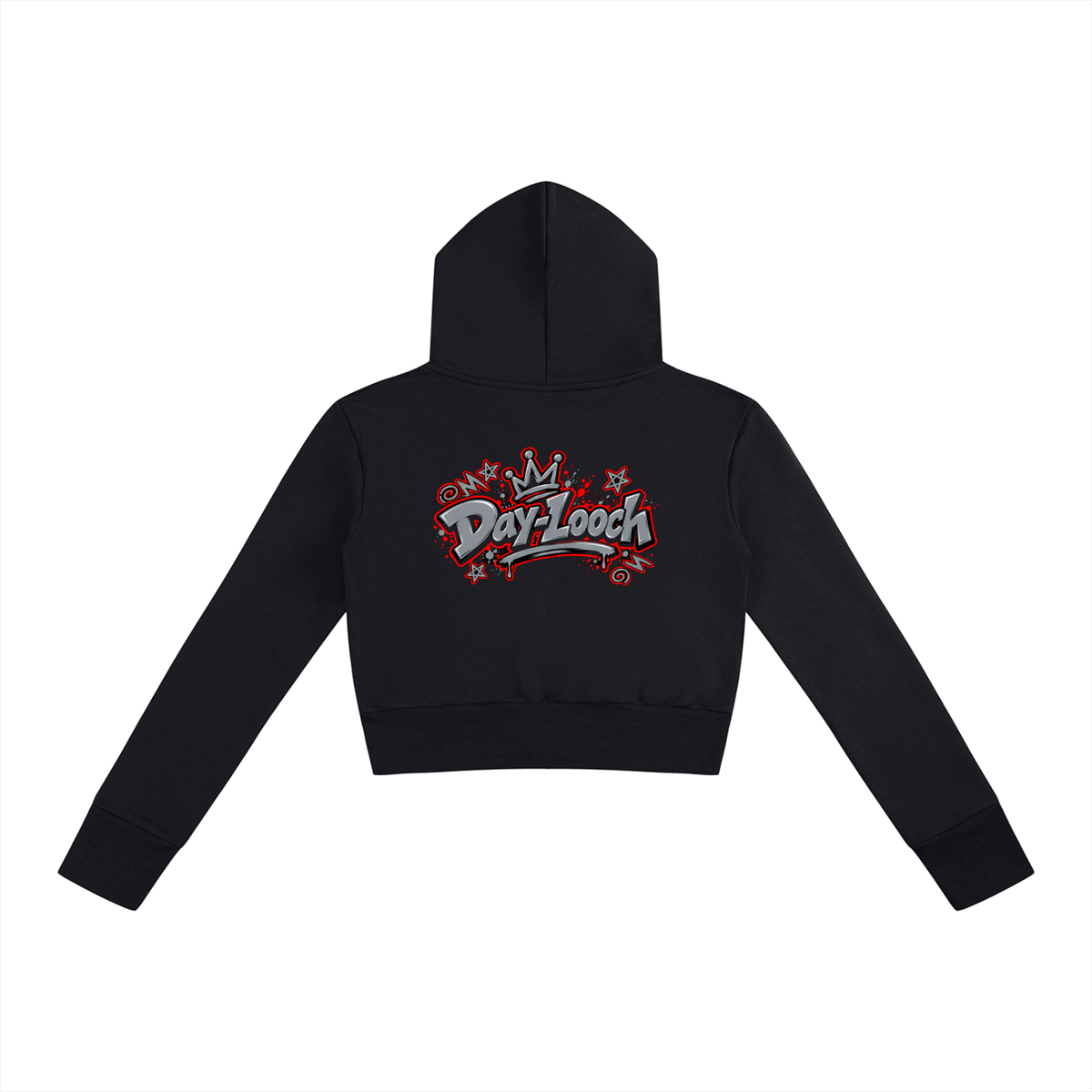 DeLuX Women’s Slim Crop Full Zip Hoodie