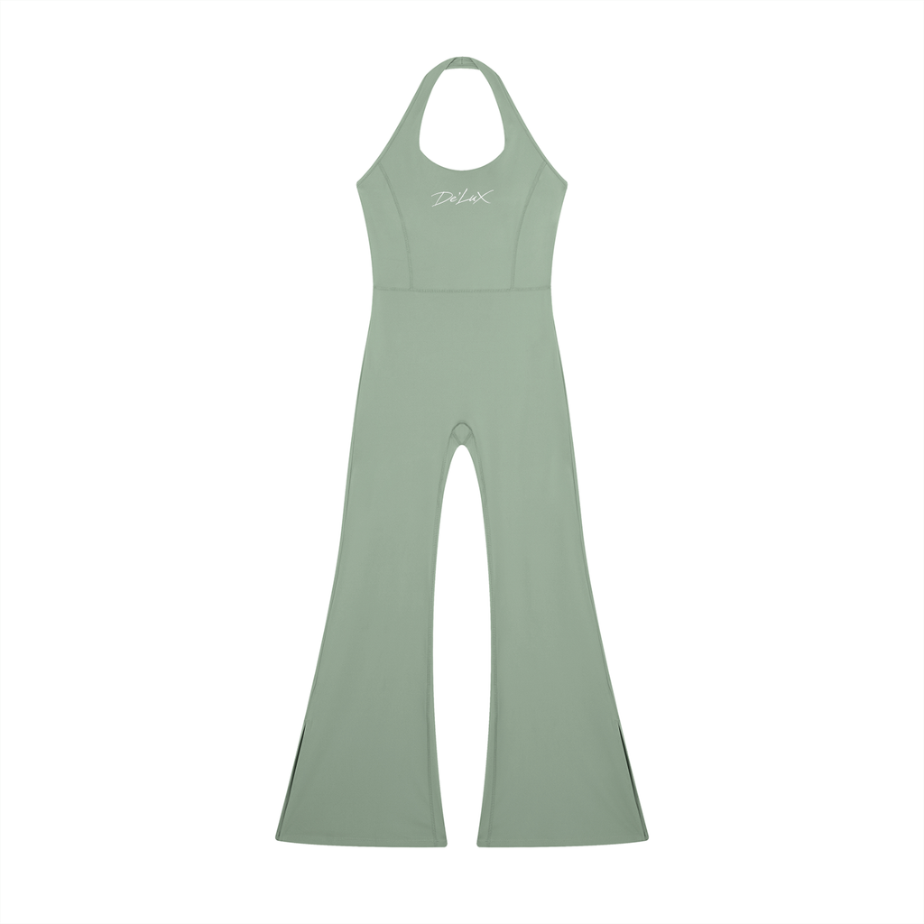 DeLuX Women’s Halter Flared Jumpsuit
