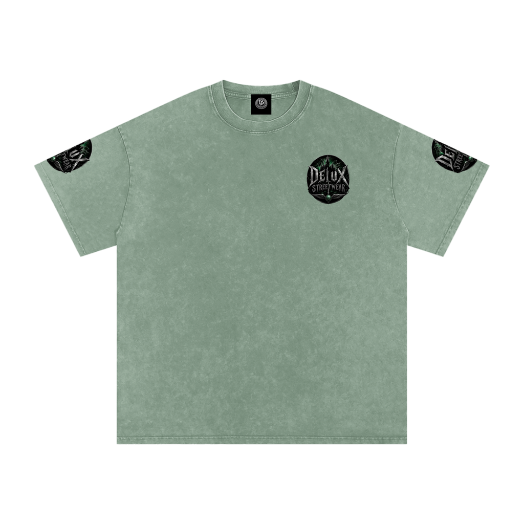 DeLuX Midnight Snow Washed Oversized Cotton T-Shirt