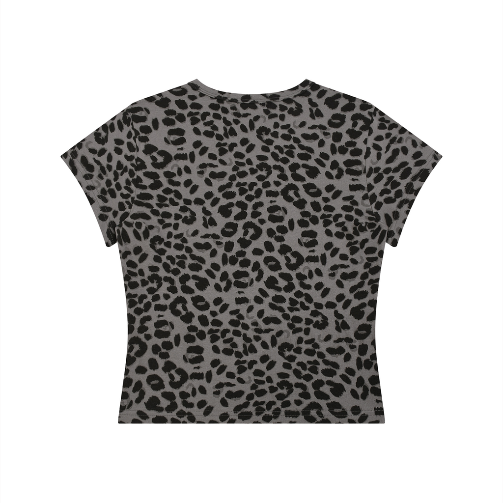 DeLuX Women’s Leopard Print Crop T-Shirt