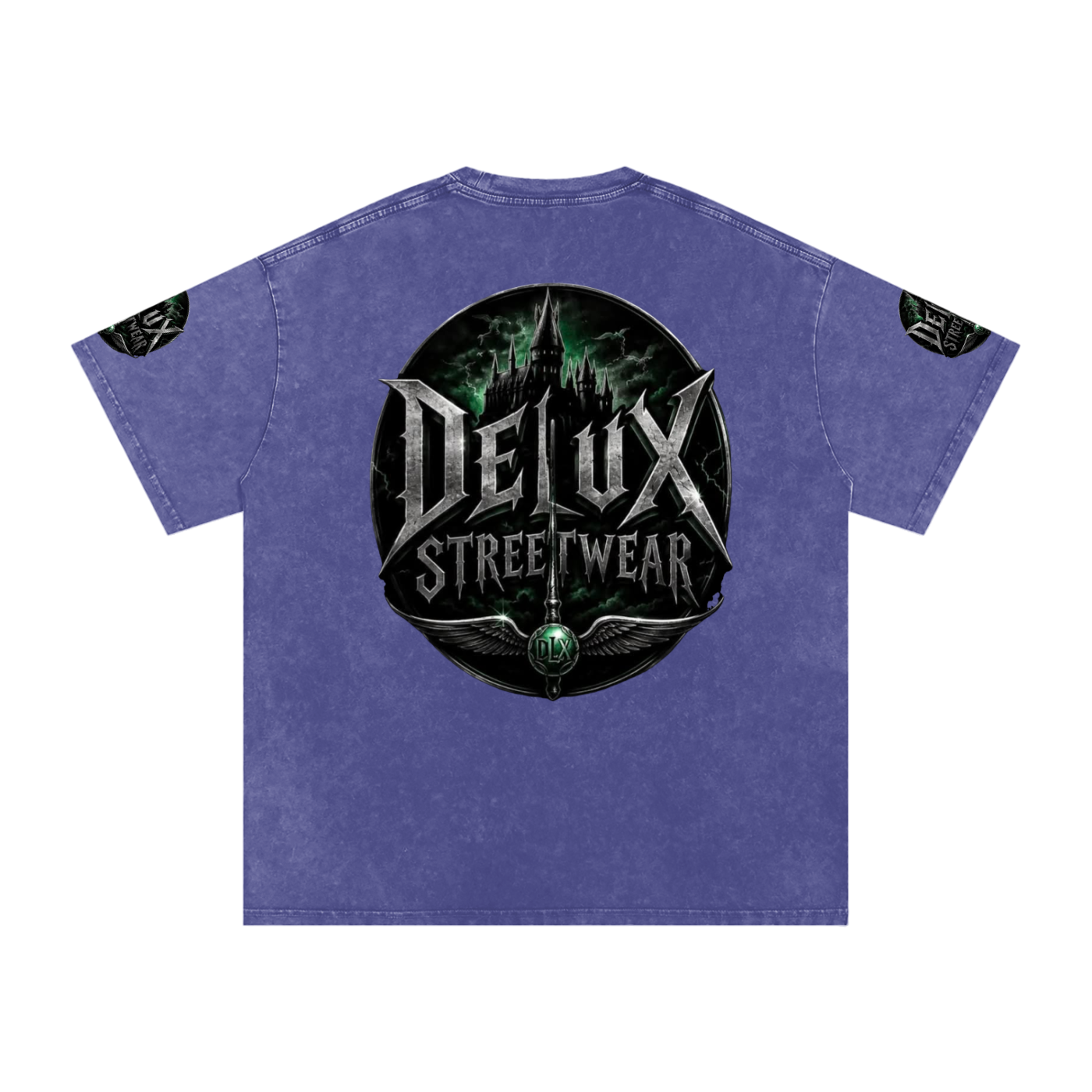 DeLuX Midnight Snow Washed Oversized Cotton T-Shirt