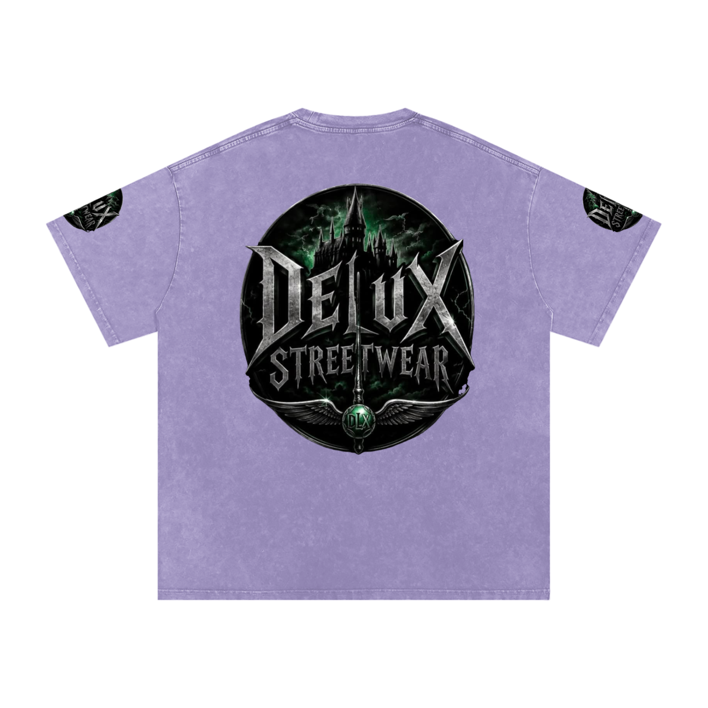 DeLuX Midnight Snow Washed Oversized Cotton T-Shirt