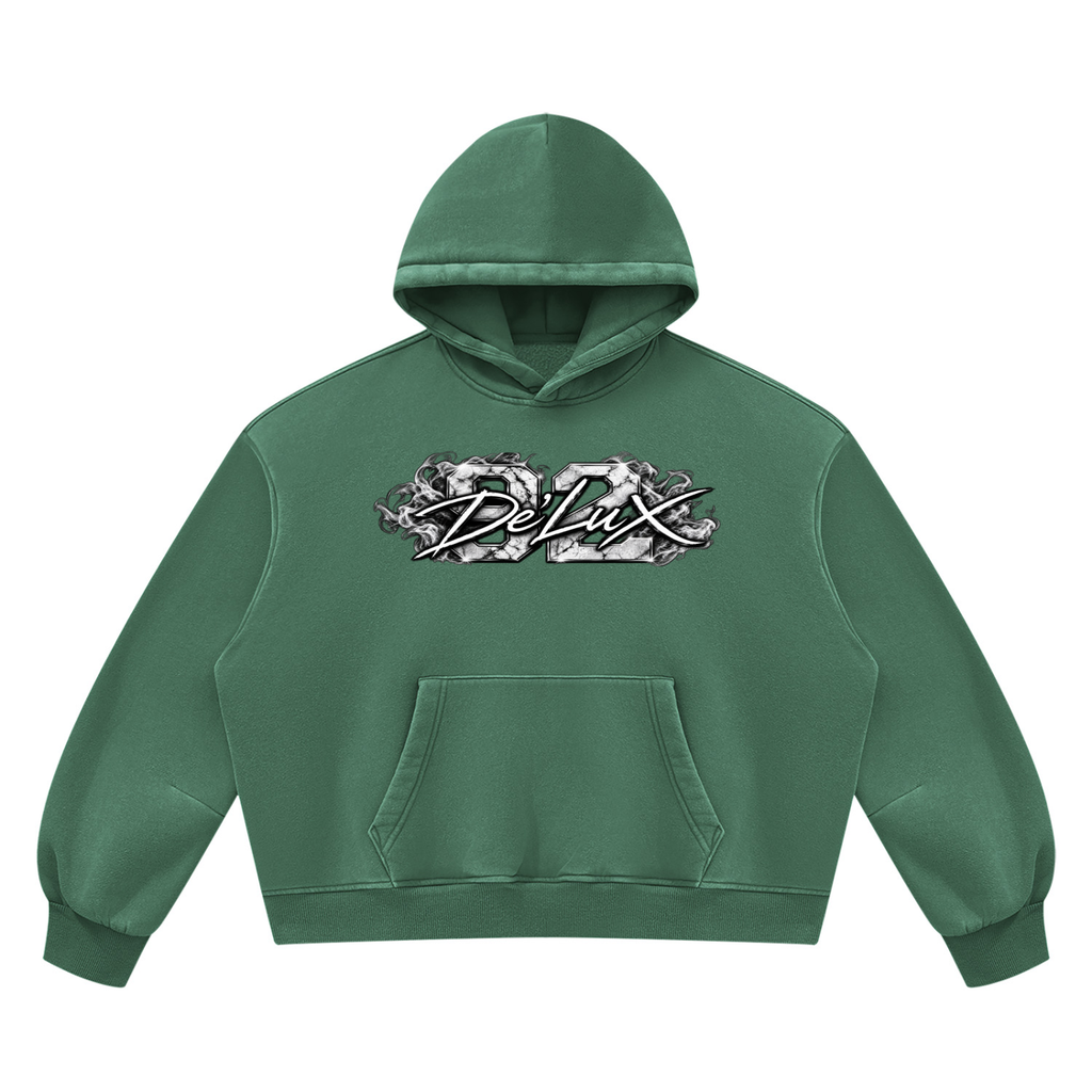 DeLuX Vintage Wash Boxy Fleece Hoodie