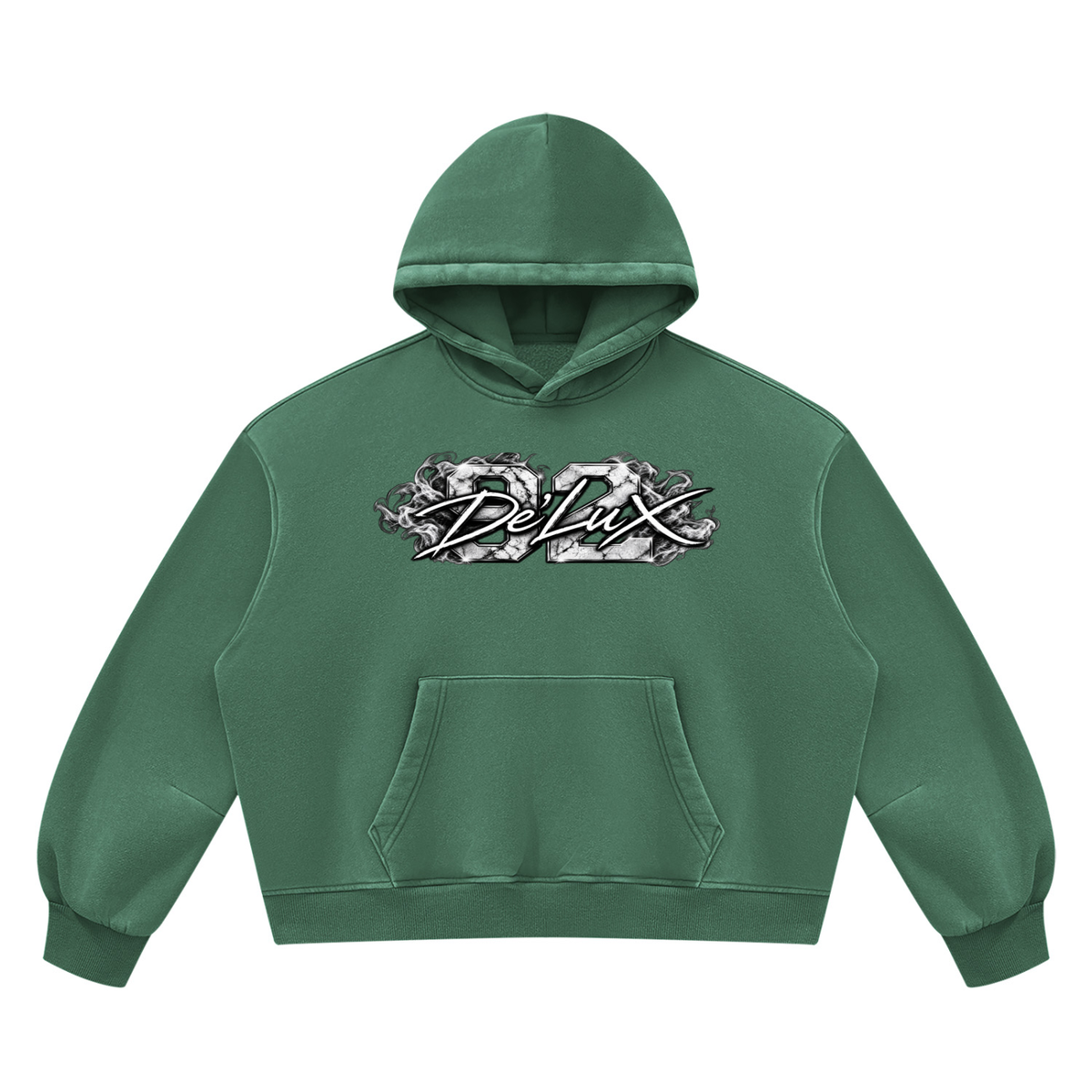 DeLuX Vintage Wash Boxy Fleece Hoodie