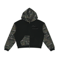 DeLuX Colorblock Camo Full Zip Boxy Hoodie