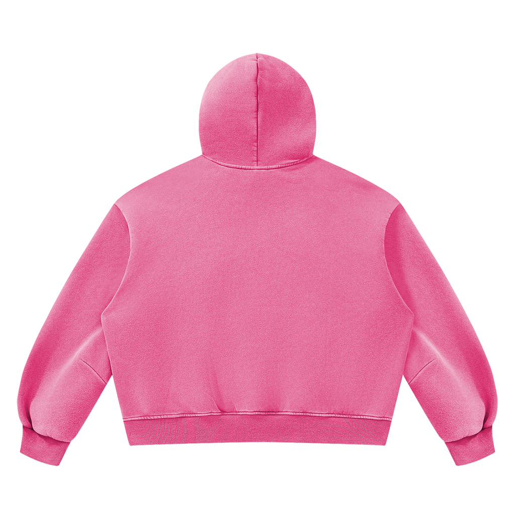 DeLuX  Vintage Wash Boxy Fleece Hoodie